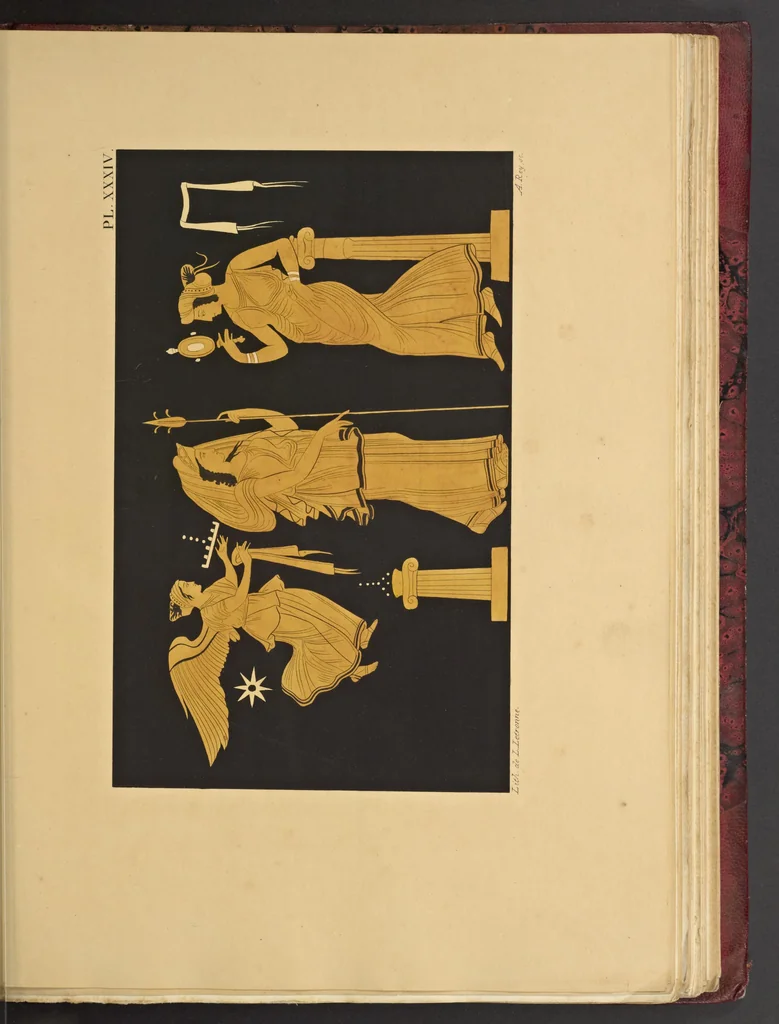 An illustration from Élite des monuments céramographiques; matériaux pour l'histoire des religions et des moeurs de l'antiquité;, 1844, leaf 516