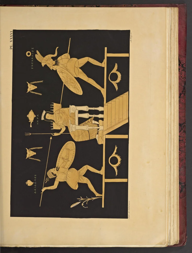 An illustration from Élite des monuments céramographiques; matériaux pour l'histoire des religions et des moeurs de l'antiquité;, 1844, leaf 520