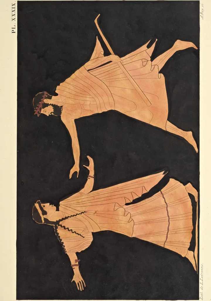 An illustration from Élite des monuments céramographiques; matériaux pour l'histoire des religions et des moeurs de l'antiquité;, 1844, leaf 526