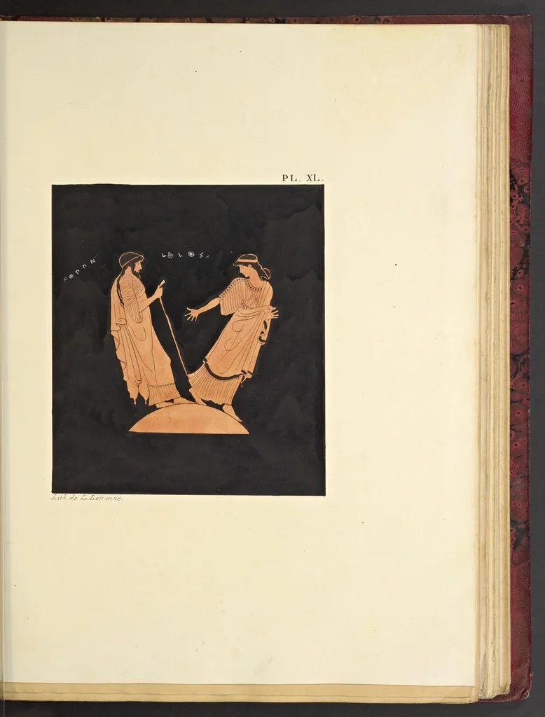 An illustration from Élite des monuments céramographiques; matériaux pour l'histoire des religions et des moeurs de l'antiquité;, 1844, leaf 528
