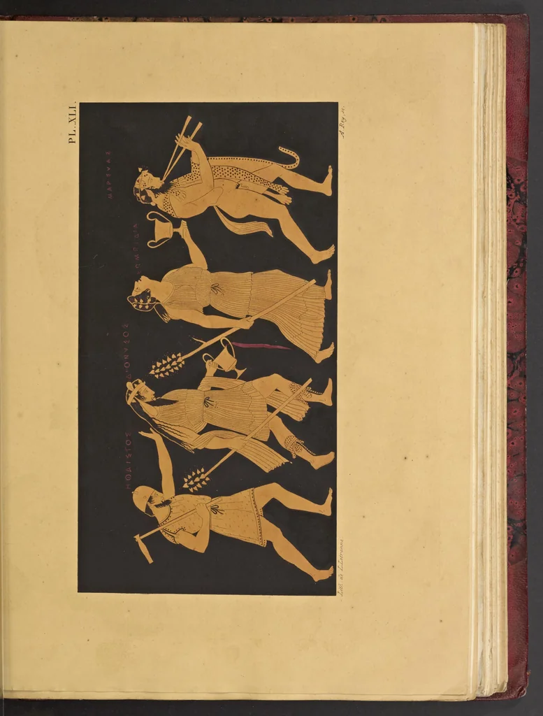 An illustration from Élite des monuments céramographiques; matériaux pour l'histoire des religions et des moeurs de l'antiquité;, 1844, leaf 530
