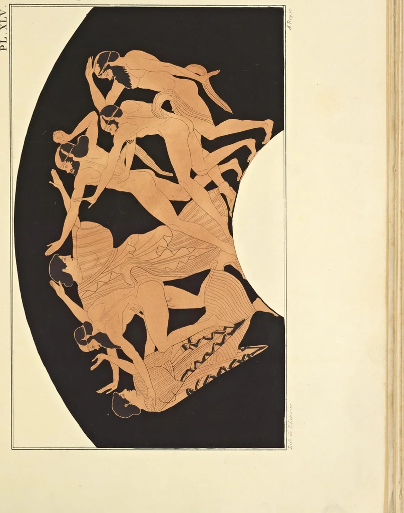 An illustration from Élite des monuments céramographiques; matériaux pour l'histoire des religions et des moeurs de l'antiquité;, 1844, leaf 536