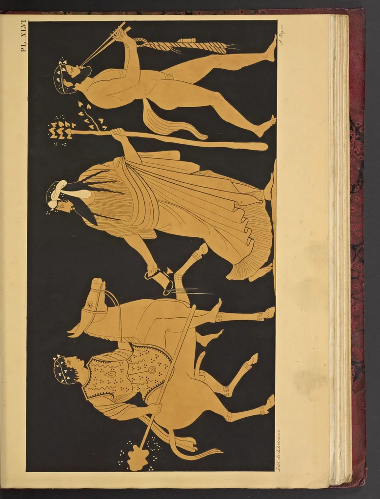 An illustration from Élite des monuments céramographiques; matériaux pour l'histoire des religions et des moeurs de l'antiquité;, 1844, leaf 540