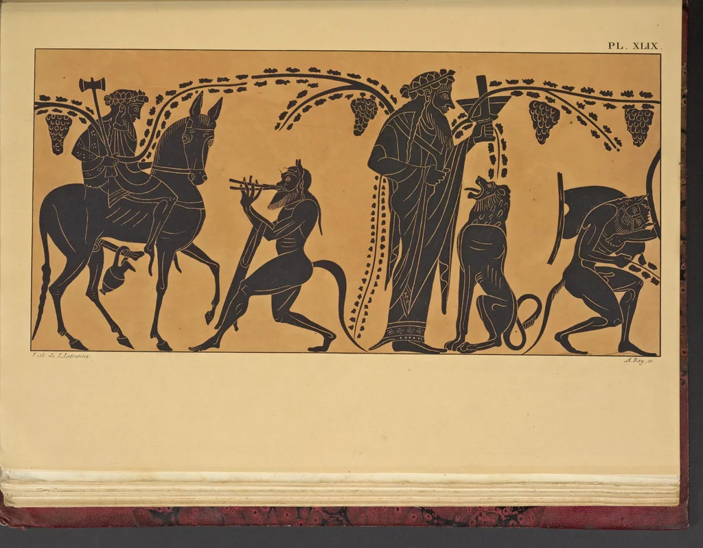 An illustration from Élite des monuments céramographiques; matériaux pour l'histoire des religions et des moeurs de l'antiquité;, 1844, leaf 548