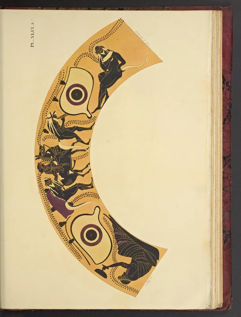An illustration from Élite des monuments céramographiques; matériaux pour l'histoire des religions et des moeurs de l'antiquité;, 1844, leaf 550