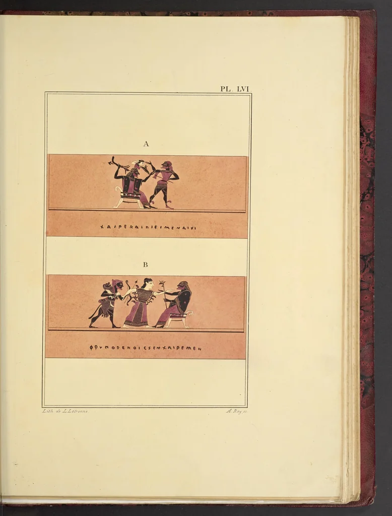 An illustration from Élite des monuments céramographiques; matériaux pour l'histoire des religions et des moeurs de l'antiquité;, 1844, leaf 560