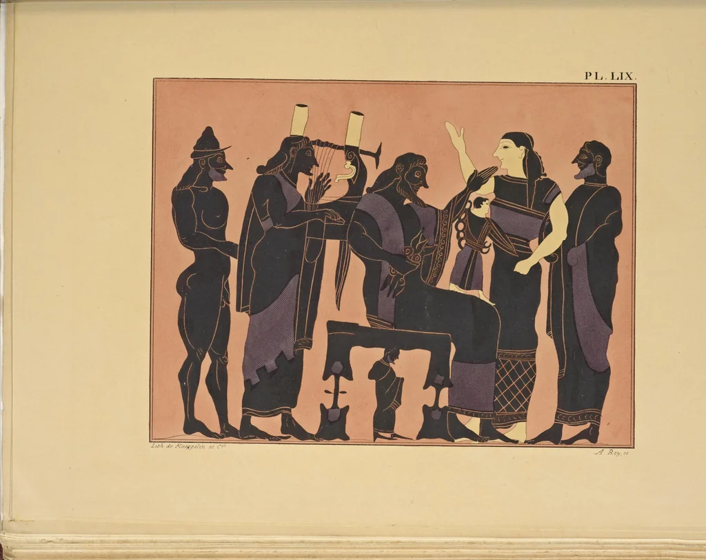 An illustration from Élite des monuments céramographiques; matériaux pour l'histoire des religions et des moeurs de l'antiquité;, 1844, leaf 566