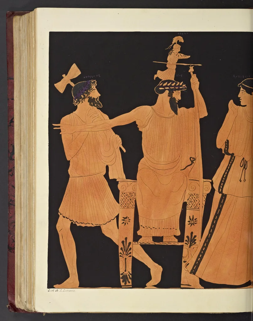 An illustration from Élite des monuments céramographiques; matériaux pour l'histoire des religions et des moeurs de l'antiquité;, 1844, leaf 579
