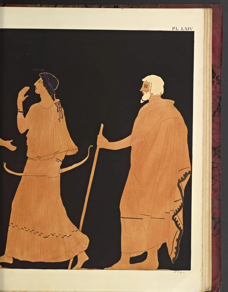 An illustration from Élite des monuments céramographiques; matériaux pour l'histoire des religions et des moeurs de l'antiquité;, 1844, leaf 580