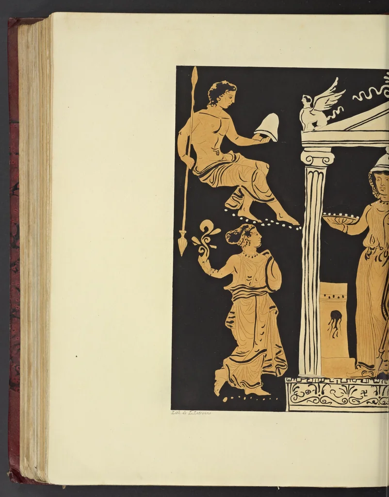 An illustration from Élite des monuments céramographiques; matériaux pour l'histoire des religions et des moeurs de l'antiquité;, 1844, leaf 593