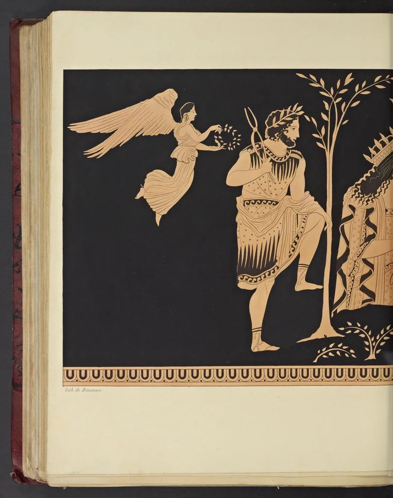 An illustration from Élite des monuments céramographiques; matériaux pour l'histoire des religions et des moeurs de l'antiquité;, 1844, leaf 639