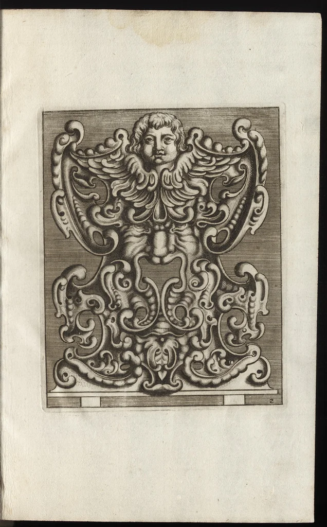 An illustration from Neues Zieratenbuch, den Schreinern, Tischlern oder Küstlern und Bildhauer[n] sehr dienstlich, 1650, leaf 10