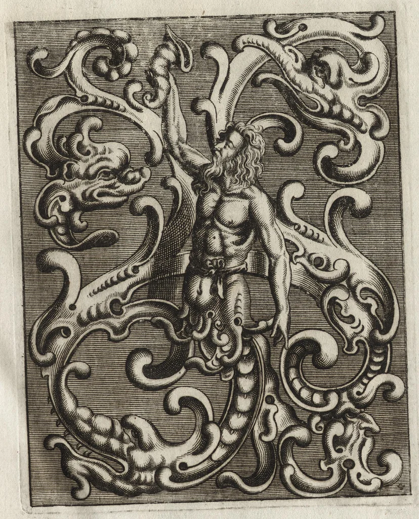 An illustration from Neues Zieratenbuch, den Schreinern, Tischlern oder Küstlern und Bildhauer[n] sehr dienstlich, 1650, leaf 14