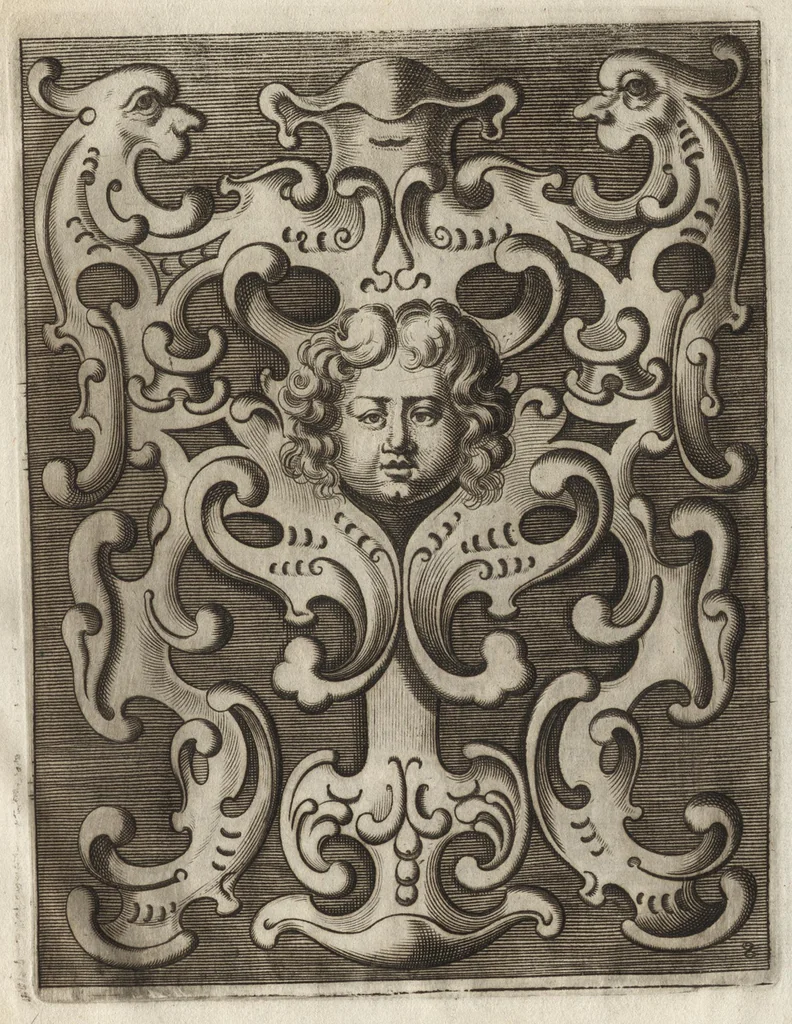 An illustration from Neues Zieratenbuch, den Schreinern, Tischlern oder Küstlern und Bildhauer[n] sehr dienstlich, 1650, leaf 22