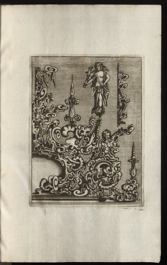 An illustration from Neues Zieratenbuch, den Schreinern, Tischlern oder Küstlern und Bildhauer[n] sehr dienstlich, 1650, leaf 26