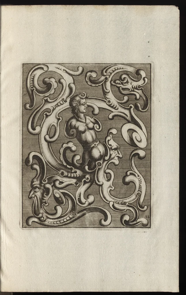 An illustration from Neues Zieratenbuch, den Schreinern, Tischlern oder Küstlern und Bildhauer[n] sehr dienstlich, 1650, leaf 30