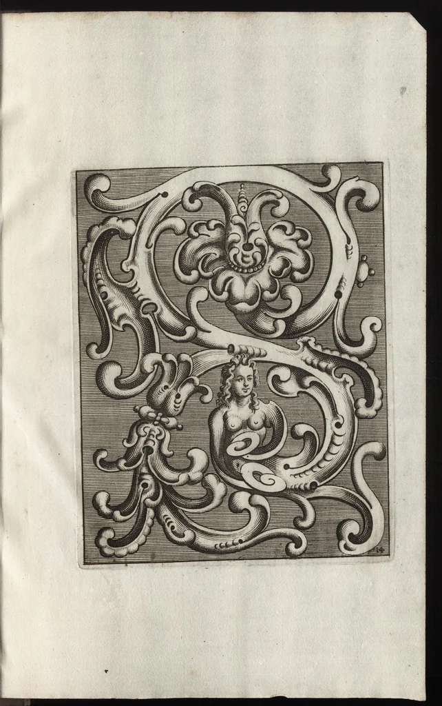 An illustration from Neues Zieratenbuch, den Schreinern, Tischlern oder Küstlern und Bildhauer[n] sehr dienstlich, 1650, leaf 34