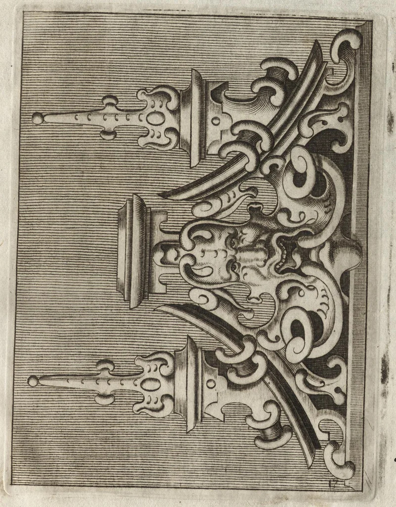 An illustration from Neues Zieratenbuch, den Schreinern, Tischlern oder Küstlern und Bildhauer[n] sehr dienstlich, 1650, leaf 40