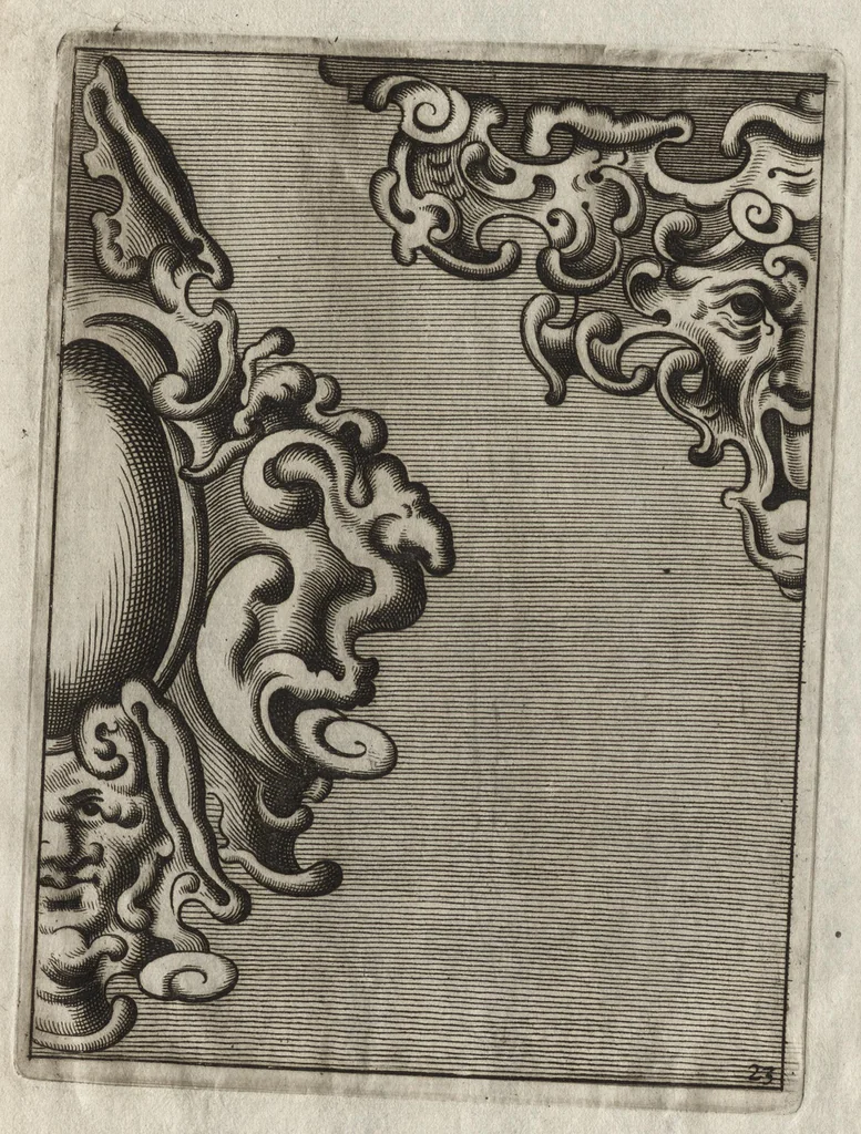 An illustration from Neues Zieratenbuch, den Schreinern, Tischlern oder Küstlern und Bildhauer[n] sehr dienstlich, 1650, leaf 52