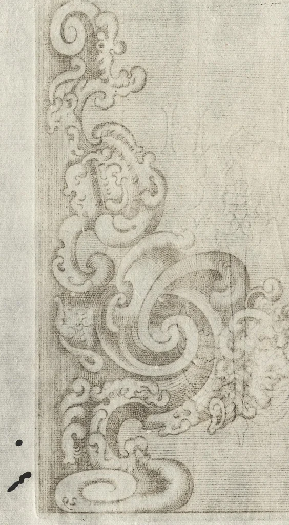 An illustration from Neues Zieratenbuch, den Schreinern, Tischlern oder Küstlern und Bildhauer[n] sehr dienstlich, 1650, leaf 65
