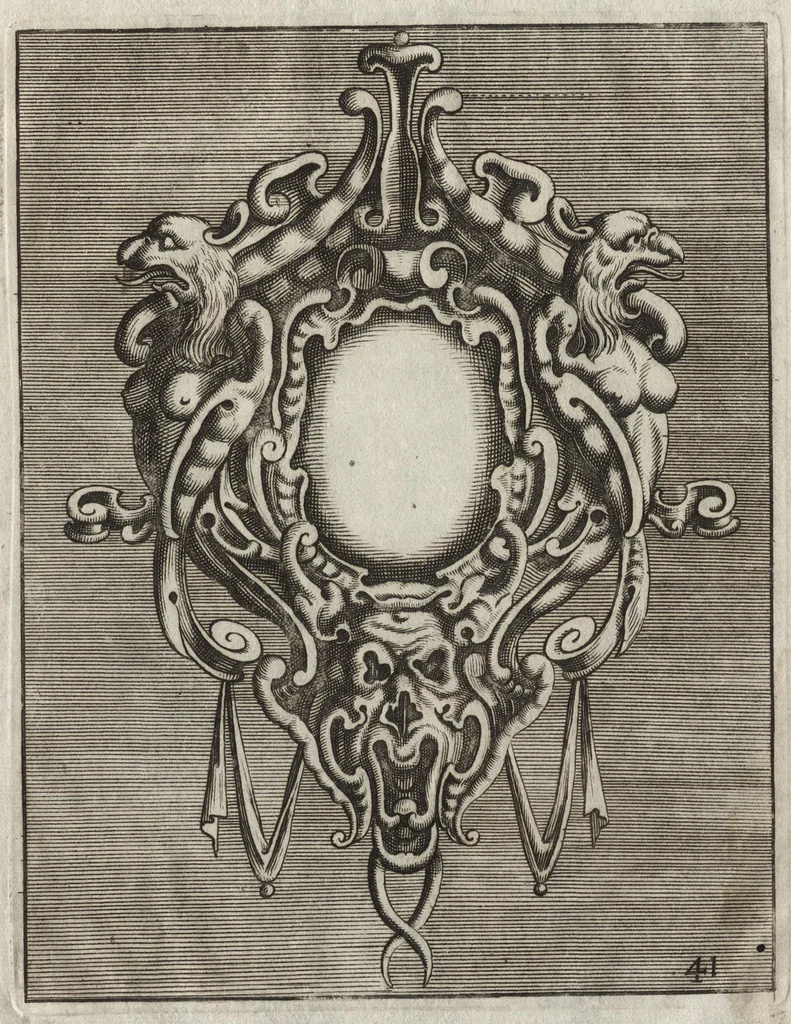 An illustration from Neues Zieratenbuch, den Schreinern, Tischlern oder Küstlern und Bildhauer[n] sehr dienstlich, 1650, leaf 88