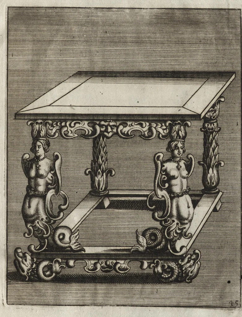 An illustration from Neues Zieratenbuch, den Schreinern, Tischlern oder Küstlern und Bildhauer[n] sehr dienstlich, 1650, leaf 96