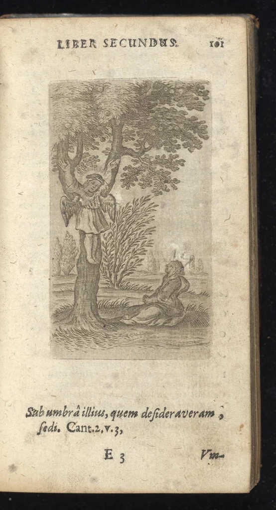 An illustration from Pia desideria : tribus libris comprehensa, 1694, leaf 128