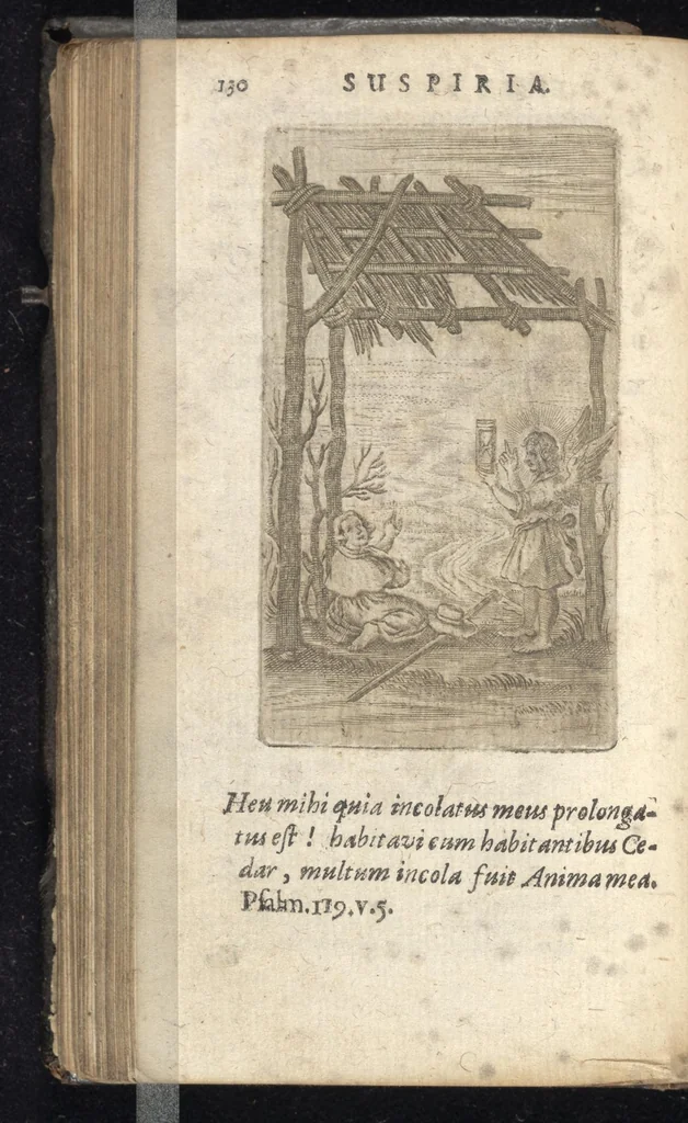 An illustration from Pia desideria : tribus libris comprehensa, 1694, leaf 157