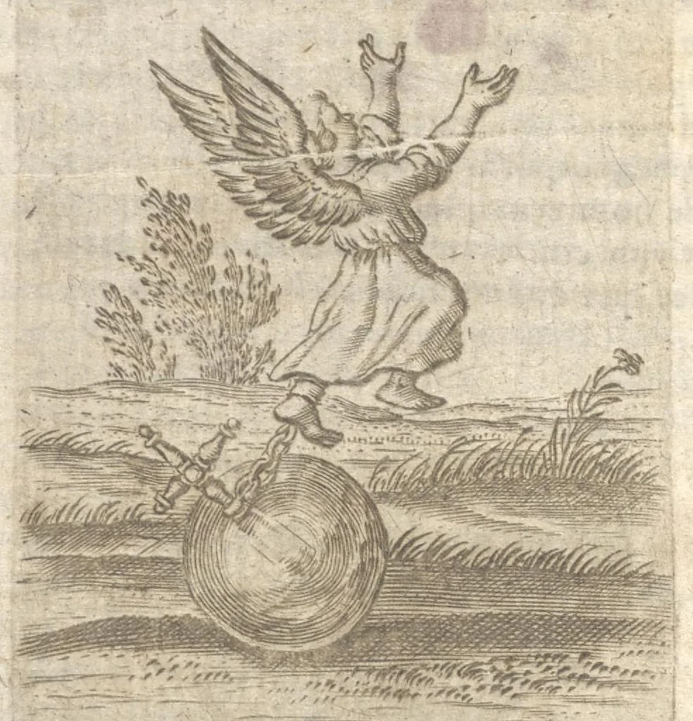 An illustration from Pia desideria : tribus libris comprehensa, 1694, leaf 165