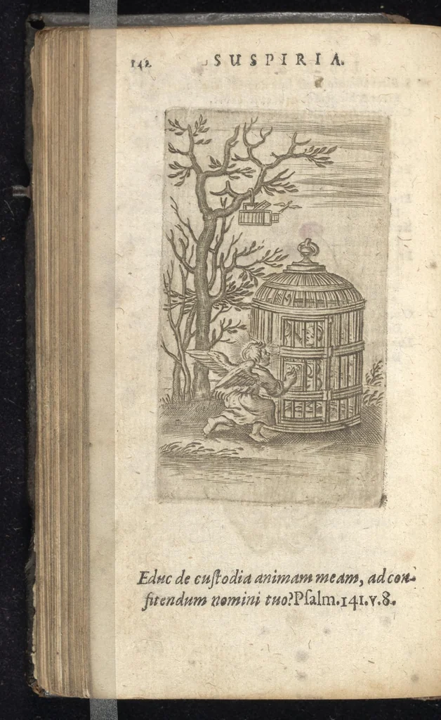An illustration from Pia desideria : tribus libris comprehensa, 1694, leaf 169