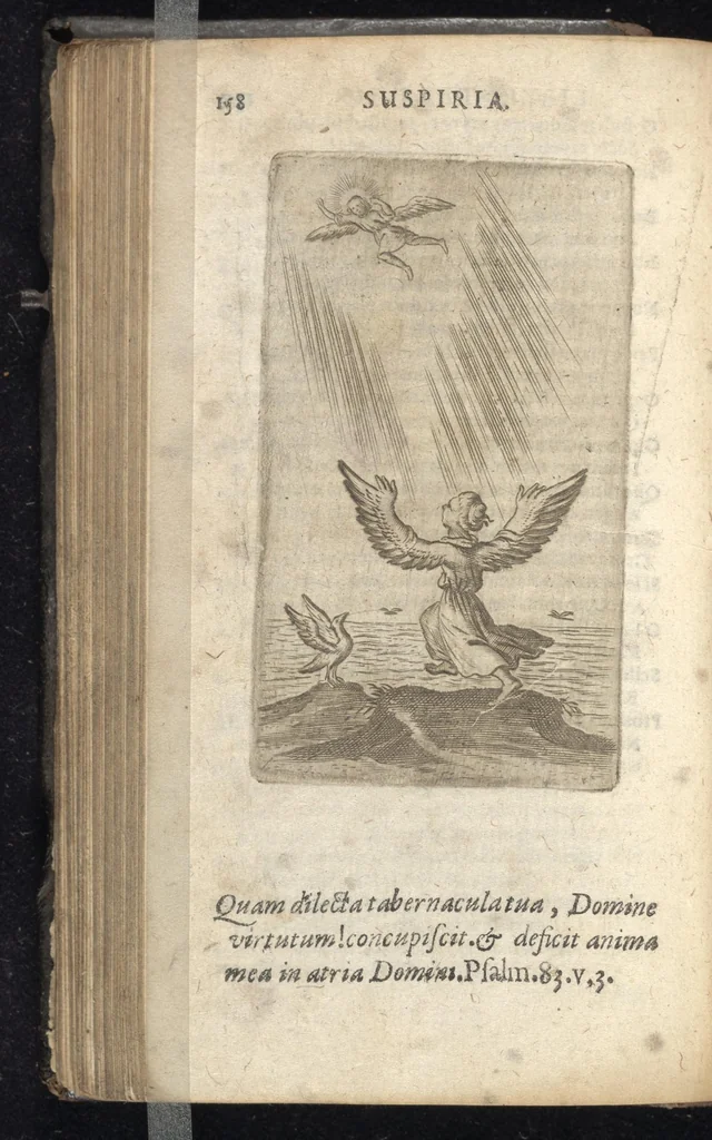 An illustration from Pia desideria : tribus libris comprehensa, 1694, leaf 185