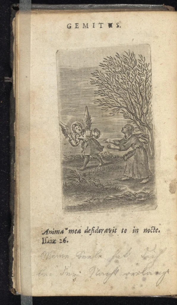 An illustration from Pia desideria : tribus libris comprehensa, 1694, leaf 29
