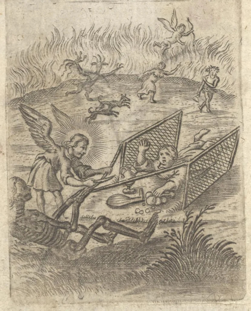 An illustration from Pia desideria : tribus libris comprehensa, 1694, leaf 55