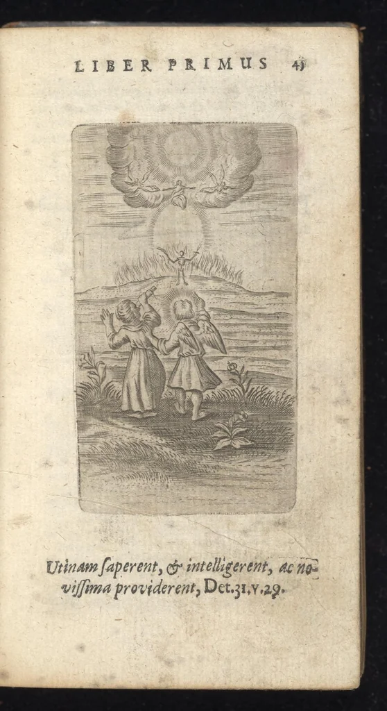 An illustration from Pia desideria : tribus libris comprehensa, 1694, leaf 72
