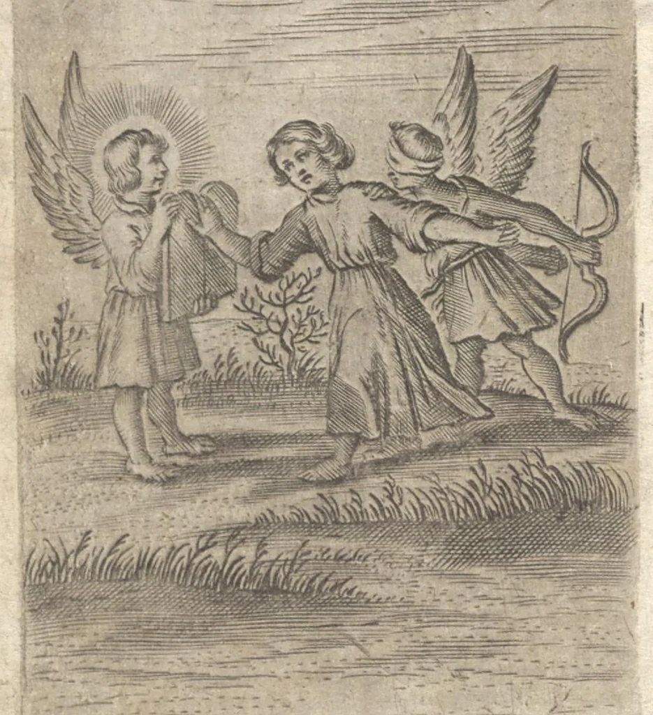 An illustration from Pia desideria : tribus libris comprehensa, 1694, leaf 81