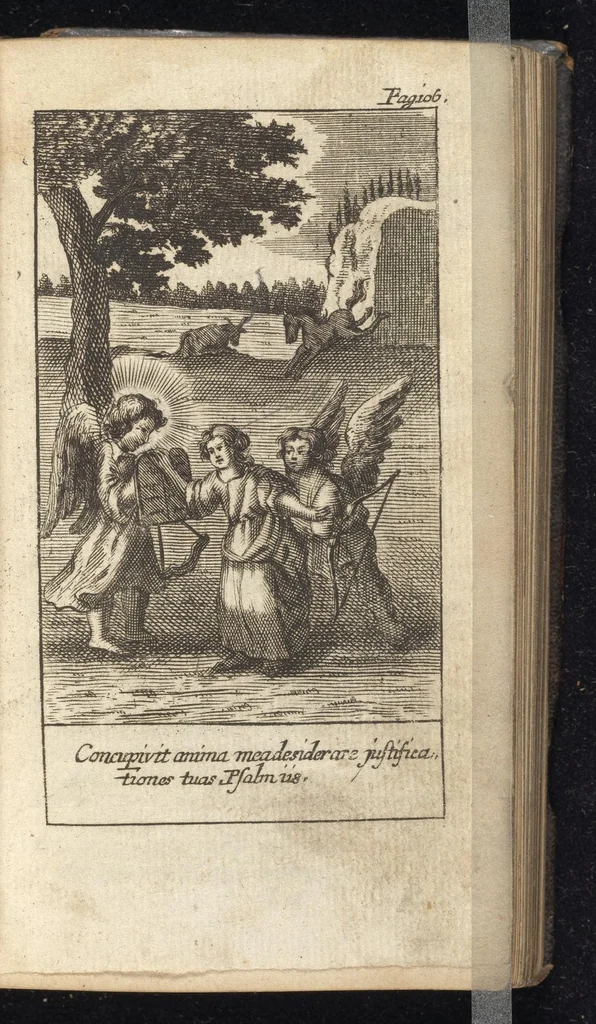 An illustration from Pia desideria : tribus libris comprehensa, 1657, leaf 148