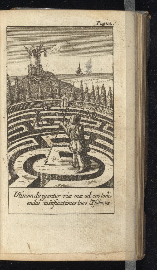 An illustration from Pia desideria : tribus libris comprehensa, 1657, leaf 156