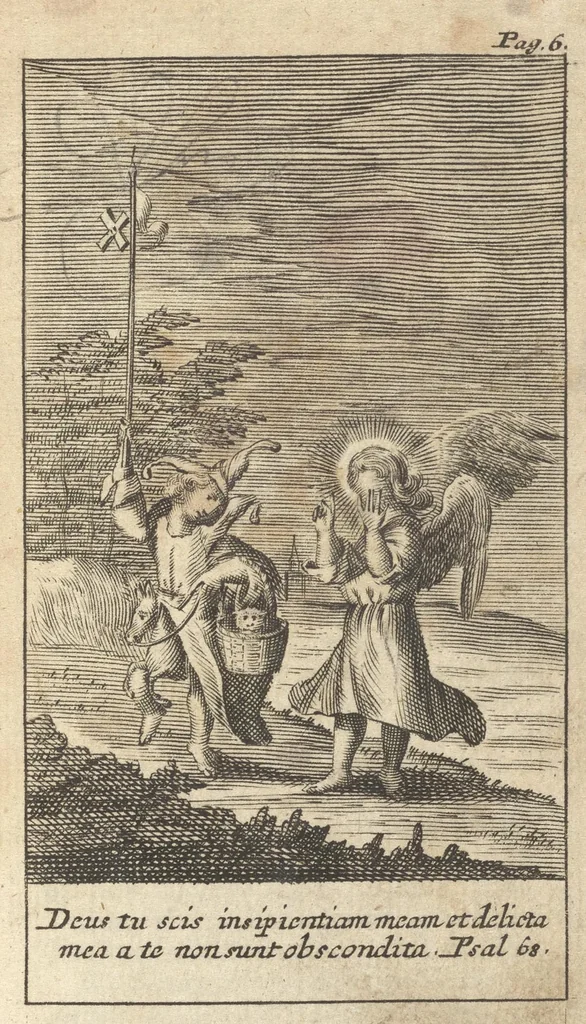 An illustration from Pia desideria : tribus libris comprehensa, 1657, leaf 24