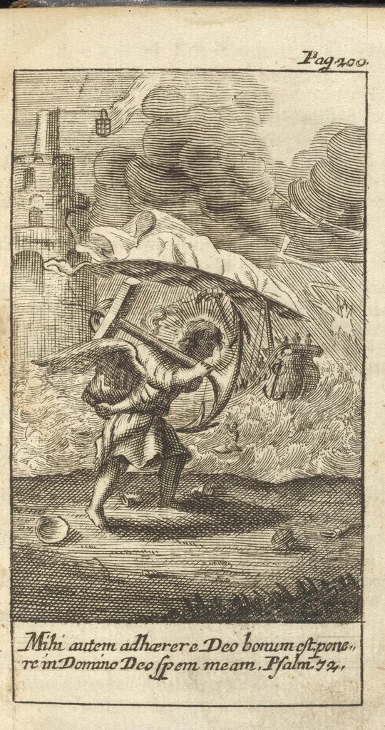 An illustration from Pia desideria : tribus libris comprehensa, 1657, leaf 266