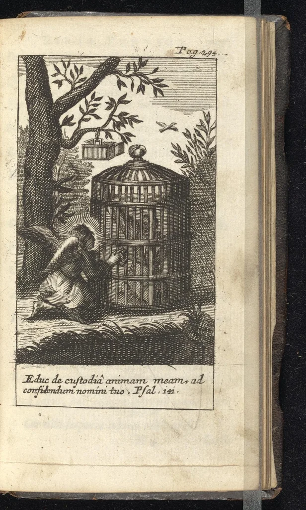 An illustration from Pia desideria : tribus libris comprehensa, 1657, leaf 384