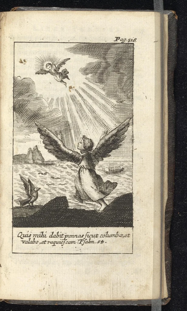 An illustration from Pia desideria : tribus libris comprehensa, 1657, leaf 412