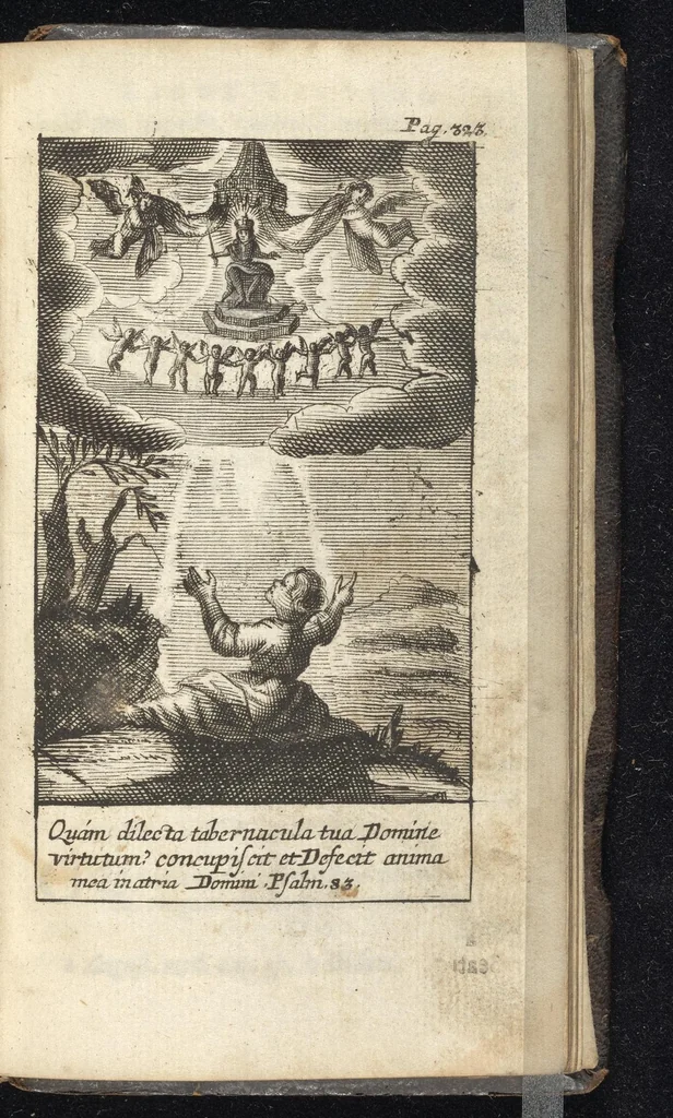 An illustration from Pia desideria : tribus libris comprehensa, 1657, leaf 420
