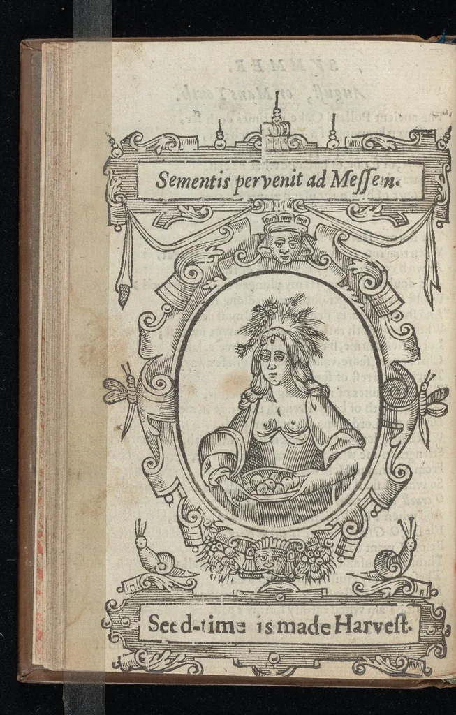 An illustration from Kalendarium humanae vitae = The Kalender of mans life, 1638, leaf 79