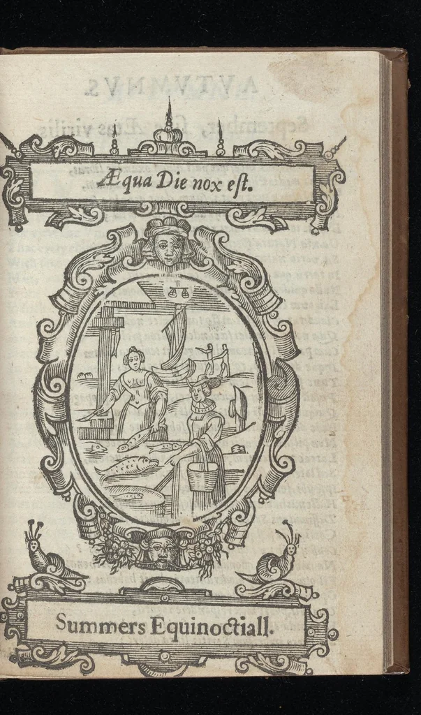 An illustration from Kalendarium humanae vitae = The Kalender of mans life, 1638, leaf 80