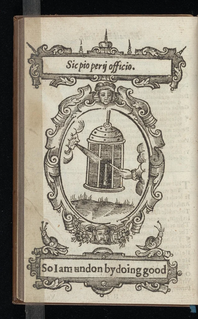 An illustration from Lychnocausia, siue, Moralia facum emblemata = Lights, morall emblems, 1638, leaf 119