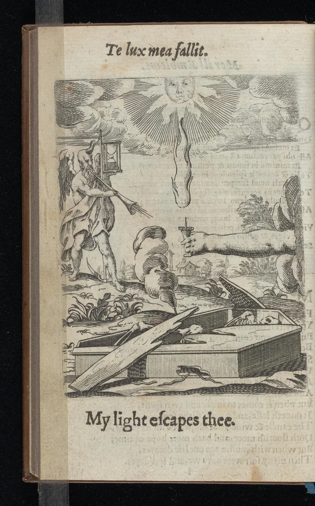 An illustration from Lychnocausia, siue, Moralia facum emblemata = Lights, morall emblems, 1638, leaf 131