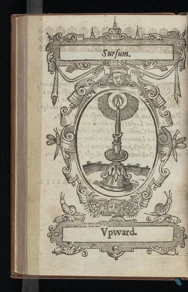 An illustration from Lychnocausia, siue, Moralia facum emblemata = Lights, morall emblems, 1638, leaf 19