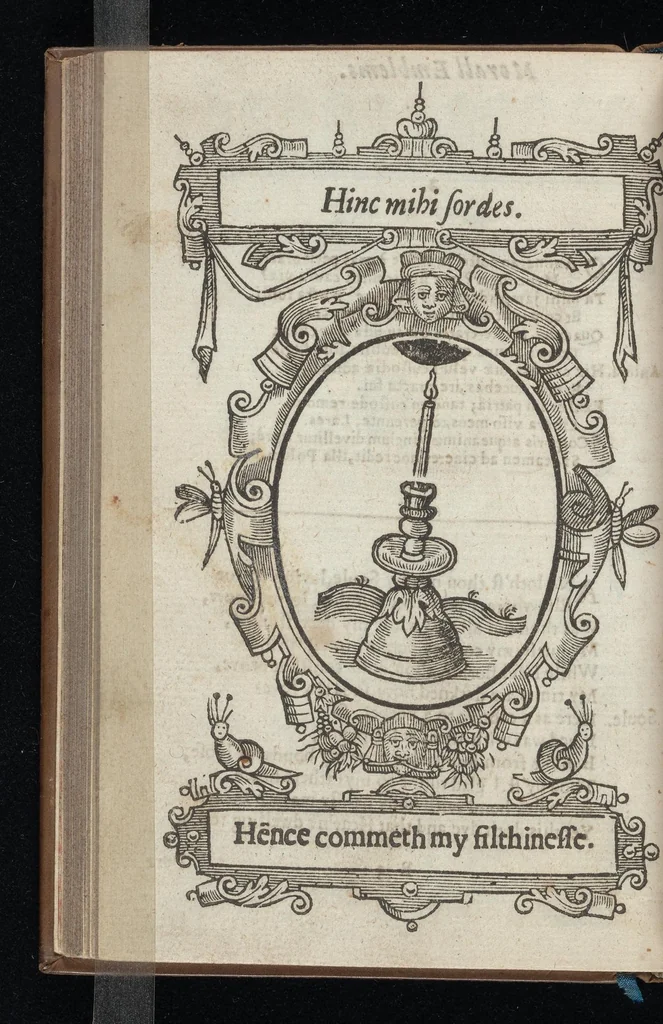 An illustration from Lychnocausia, siue, Moralia facum emblemata = Lights, morall emblems, 1638, leaf 23