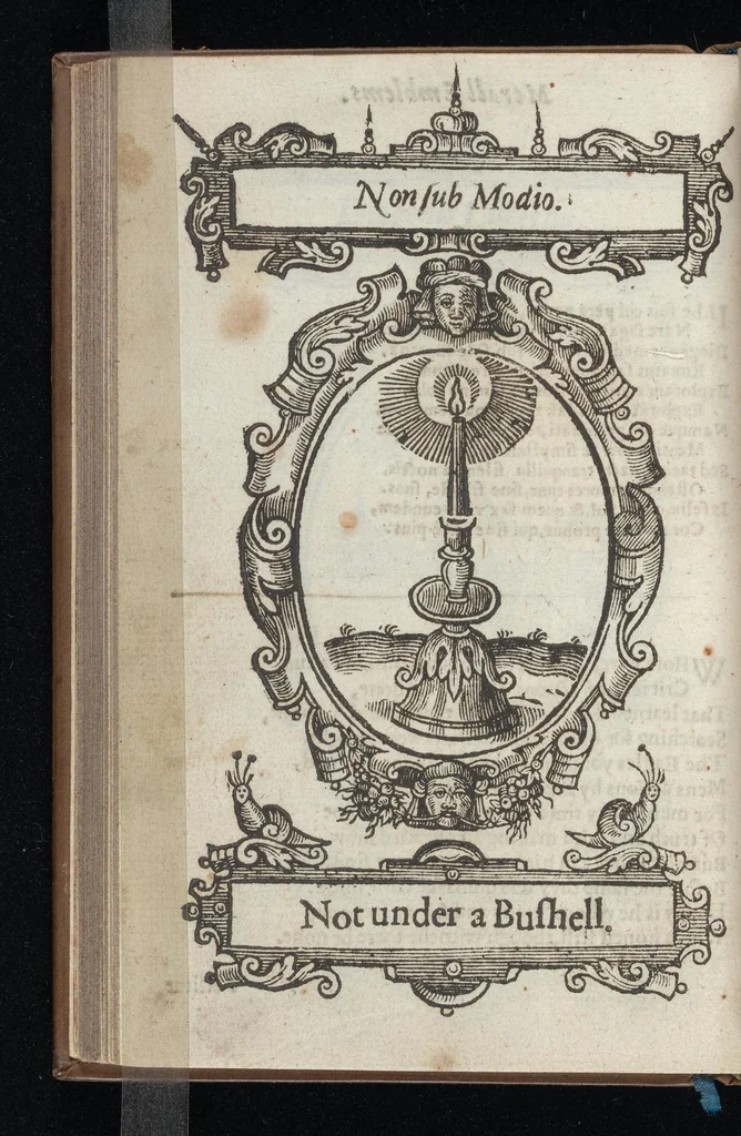 An illustration from Lychnocausia, siue, Moralia facum emblemata = Lights, morall emblems, 1638, leaf 29