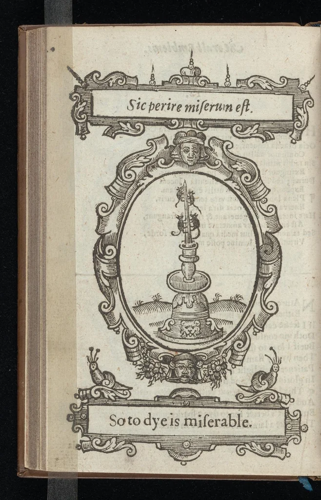 An illustration from Lychnocausia, siue, Moralia facum emblemata = Lights, morall emblems, 1638, leaf 43